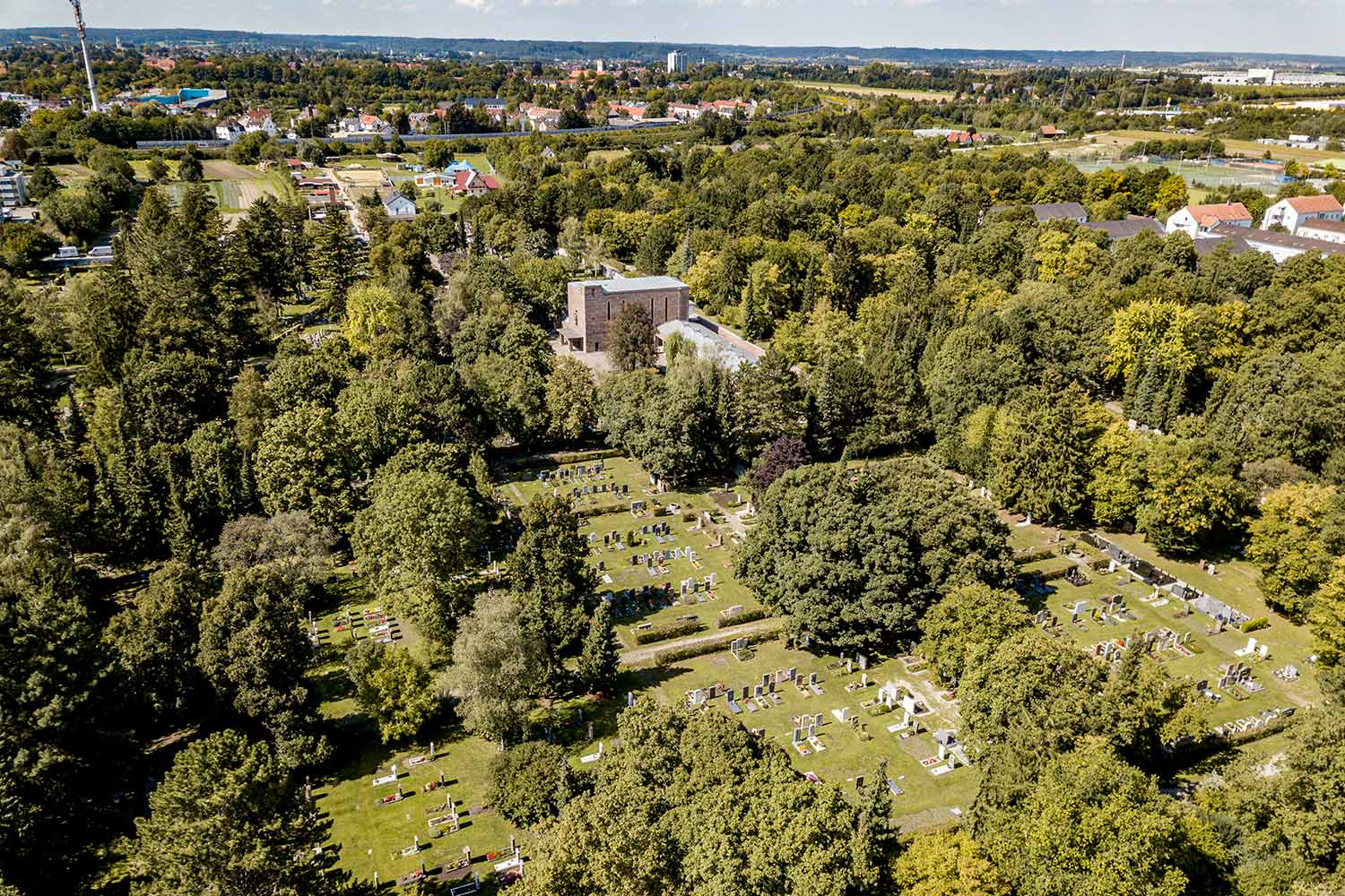 Friedhof aus der Luft